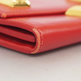 【5me5543】サルヴァトーレフェラガモ 長財布 ガンチーニ レザー レッド ゴールド金具【中古】レディース