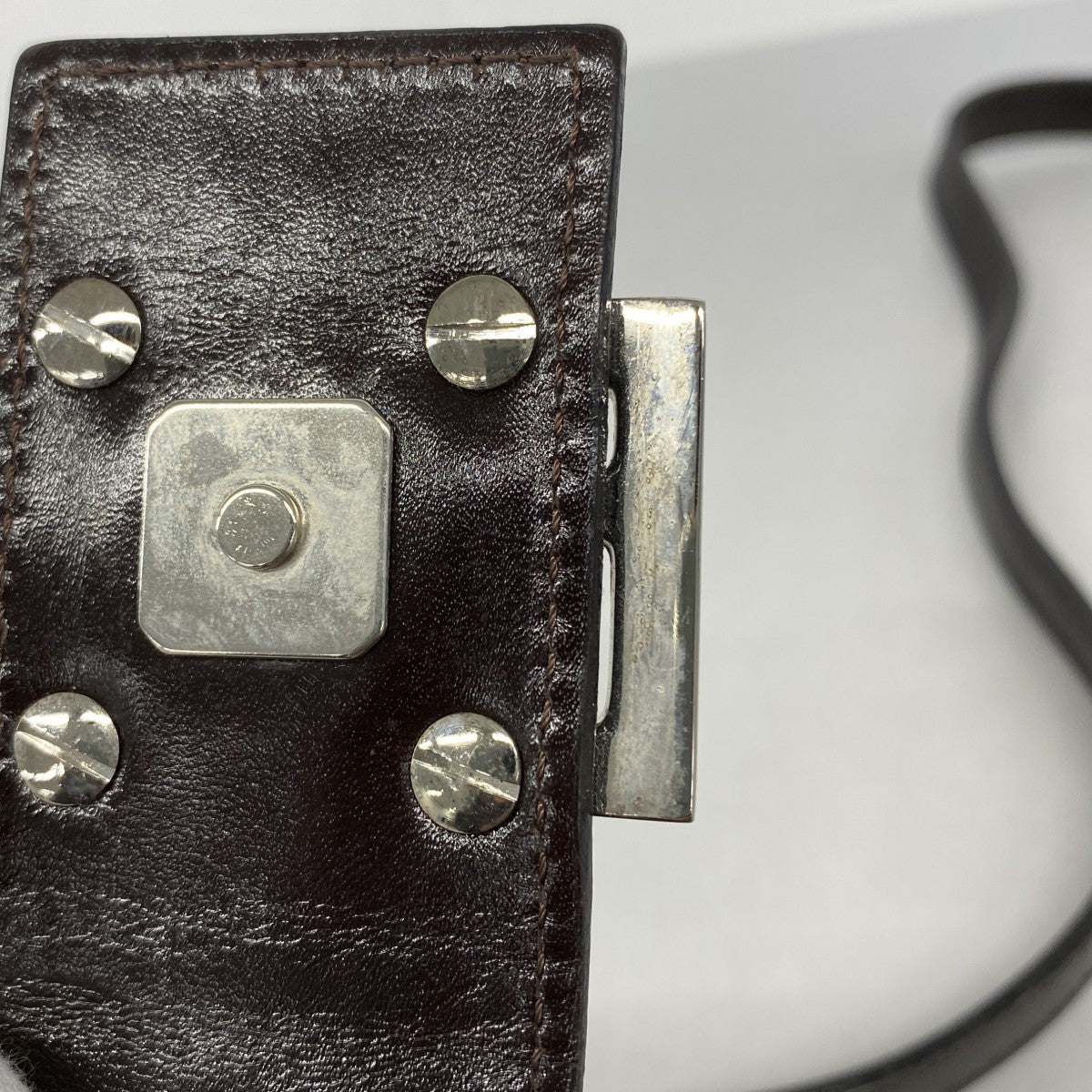 【5me5680】フェンディ ショルダーバッグ ズッカ ナイロンキャンバス ブラウン シルバー金具【中古】レディース