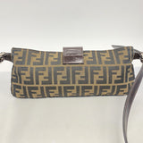 【5me5680】フェンディ ショルダーバッグ ズッカ ナイロンキャンバス ブラウン シルバー金具【中古】レディース