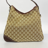 【5me5682】グッチ ショルダーバッグ GGキャンバス インターロッキングG 169947 キャンバス ブラウン シャンパンゴールド金具【中古】レディース