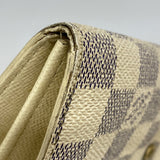 【5me5685】ルイヴィトン 長財布 ダミエ・アズール ポルトフォイユサラ N61735 ホワイト【中古】レディース