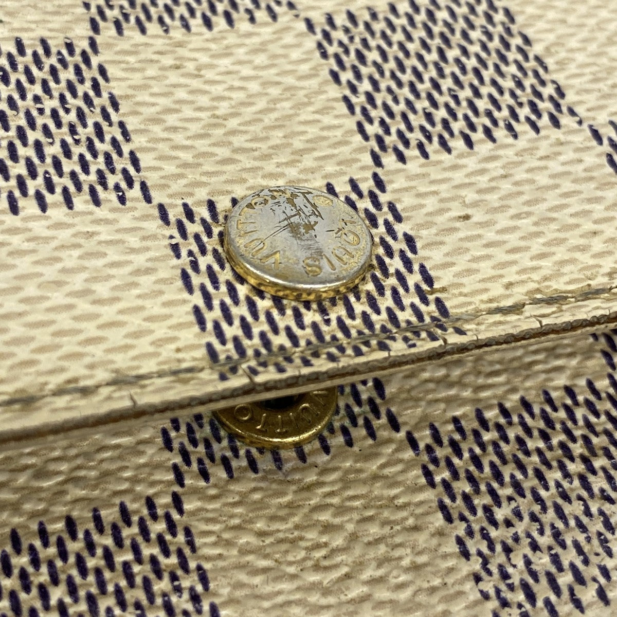 【5me5685】ルイヴィトン 長財布 ダミエ・アズール ポルトフォイユサラ N61735 ホワイト【中古】レディース