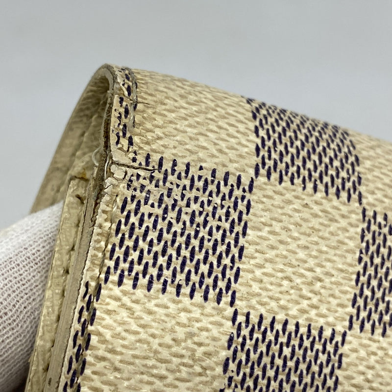 【5me5685】ルイヴィトン 長財布 ダミエ・アズール ポルトフォイユサラ N61735 ホワイト【中古】レディース