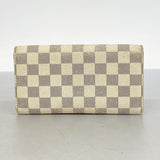 【5me5685】ルイヴィトン 長財布 ダミエ・アズール ポルトフォイユサラ N61735 ホワイト【中古】レディース