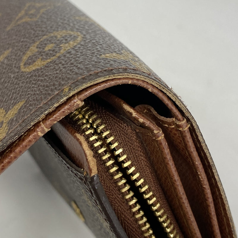 【5me5686】ルイヴィトン 財布 モノグラム ポルトモネビエトレゾール M61730 ブラウン【中古】レディース