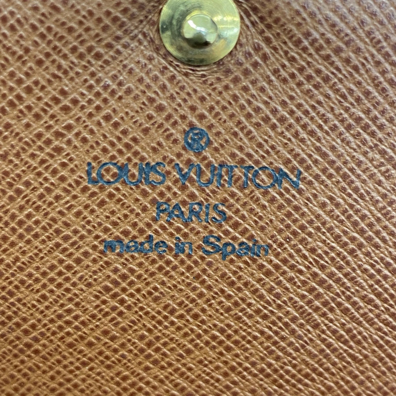 【5me5686】ルイヴィトン 財布 モノグラム ポルトモネビエトレゾール M61730 ブラウン【中古】レディース