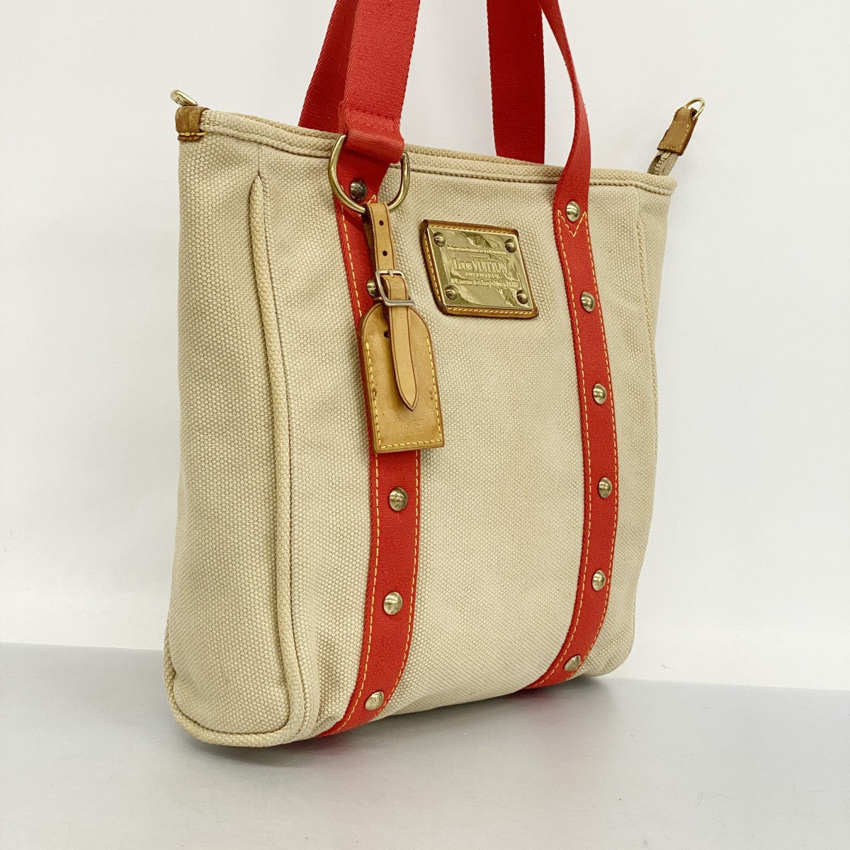 【5me5690】ルイヴィトン トートバッグ アンティグア カバMM M40035 ベージュ【中古】レディース
