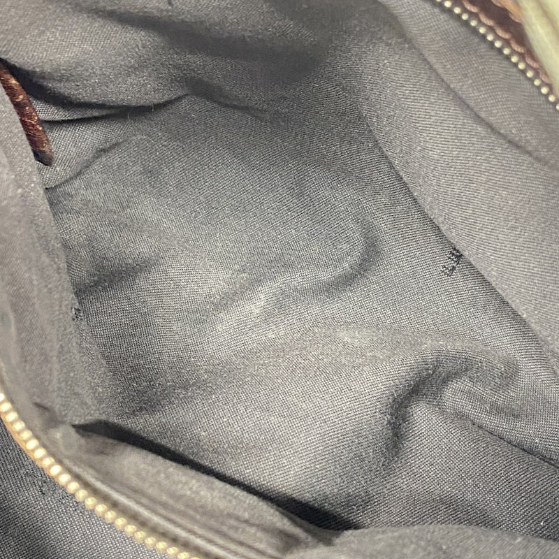 【5me5692】フェンディ ハンドバッグ ズッキーノ マンマバケット ナイロンキャンバス ブラウン ゴールド金具【中古】レディース