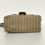 【5me5692】フェンディ ハンドバッグ ズッキーノ マンマバケット ナイロンキャンバス ブラウン ゴールド金具【中古】レディース