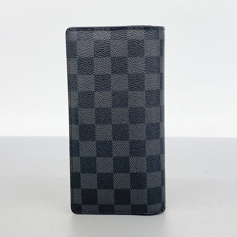 【5me5702】ルイヴィトン 長財布 ダミエ・グラフィット ポルトフォイユブラザ N62665 ブラック【中古】メンズ
