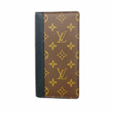 【5me5708】ルイヴィトン 長財布 モノグラム・マカサー ポルトフォイユブラザ M69410 ブラウン ブラック【中古】メンズ