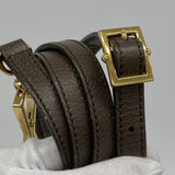 【5me5709】グッチ トートバッグ オフィディア 524537 PVC ブラウン ゴールド金具 2wayバッグ【中古】レディース