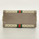 【5me5709】グッチ トートバッグ オフィディア 524537 PVC ブラウン ゴールド金具 2wayバッグ【中古】レディース