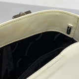 【5me5710】サルヴァトーレフェラガモ ハンドバッグ ガンチーニ レザー ホワイト シルバー金具 2wayバッグ【中古】レディース