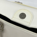 【5me5710】サルヴァトーレフェラガモ ハンドバッグ ガンチーニ レザー ホワイト シルバー金具 2wayバッグ【中古】レディース