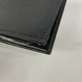 【5me5725-h】シャネル 長財布 キャビアスキン ブラック ゴールド金具【中古】レディース
