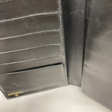 【5me5725-h】シャネル 長財布 キャビアスキン ブラック ゴールド金具【中古】レディース