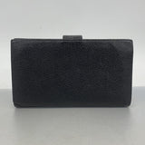 【5me5725-h】シャネル 長財布 キャビアスキン ブラック ゴールド金具【中古】レディース