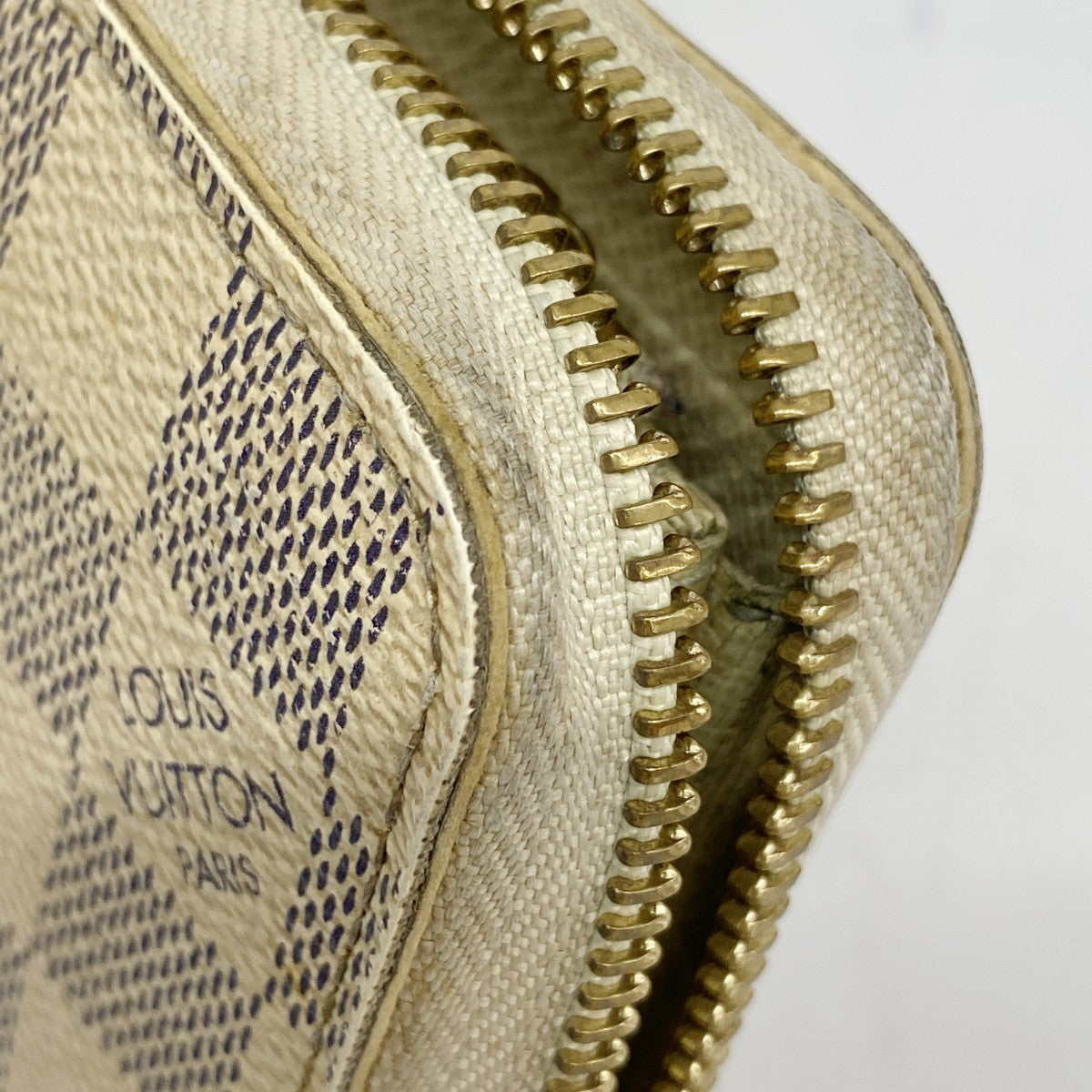 【5me5744】ルイヴィトン 長財布 ダミエ・アズール ジッピーウォレット N60019 ホワイト【中古】メンズ レディース ユニセックス