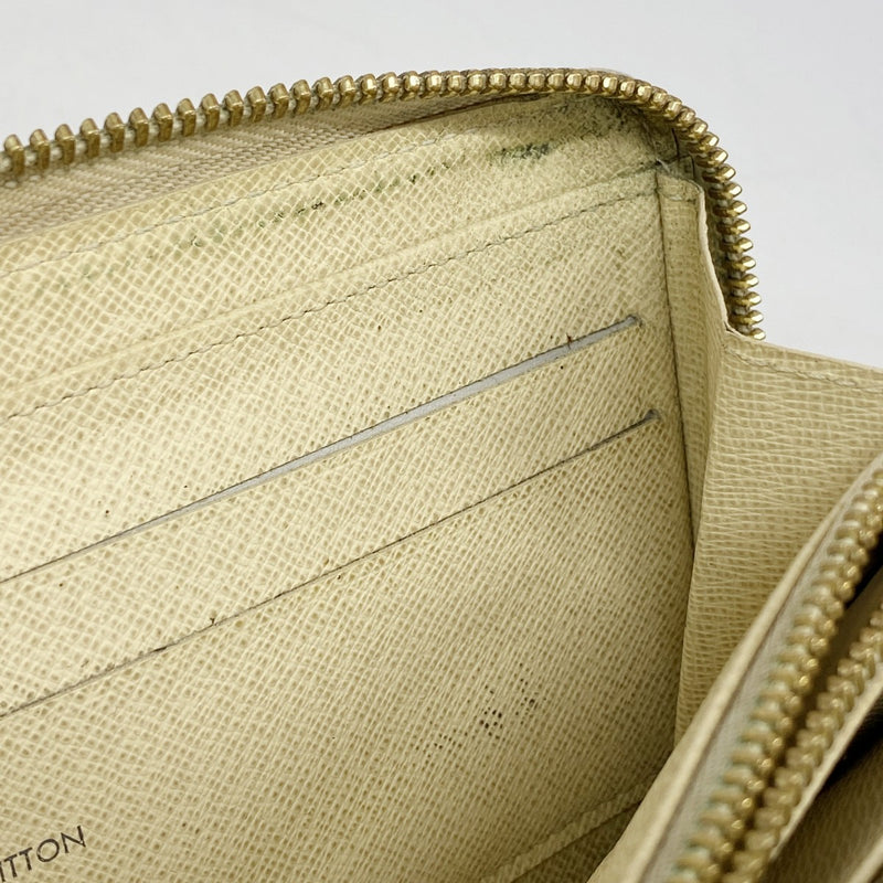 【5me5744】ルイヴィトン 長財布 ダミエ・アズール ジッピーウォレット N60019 ホワイト【中古】メンズ レディース ユニセックス