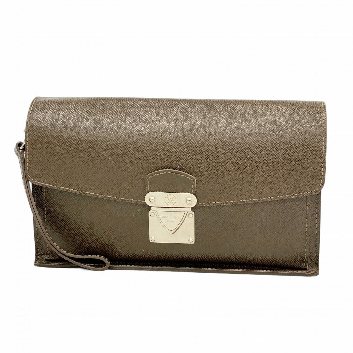【5me5749】ルイヴィトン クラッチバッグ タイガ ベライア M32598 グリズリ【中古】メンズ