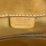 【5me5752】セリーヌ ショルダーバッグ マカダム PVC ブラウン ゴールド金具【中古】レディース