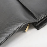 【5me6267】サルヴァトーレフェラガモ 長財布 ヴァラ レザー ブラック ゴールド金具【中古】レディース