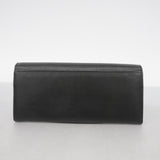 【5me6267】サルヴァトーレフェラガモ 長財布 ヴァラ レザー ブラック ゴールド金具【中古】レディース