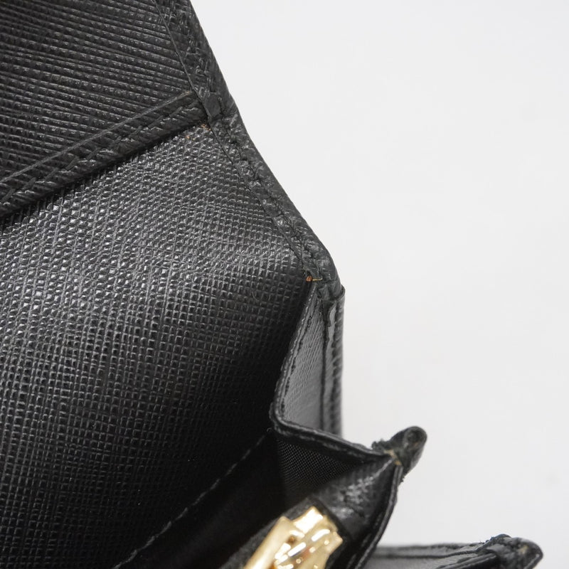 【5me6267】サルヴァトーレフェラガモ 長財布 ヴァラ レザー ブラック ゴールド金具【中古】レディース