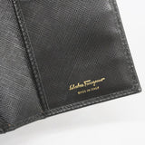 【5me6267】サルヴァトーレフェラガモ 長財布 ヴァラ レザー ブラック ゴールド金具【中古】レディース