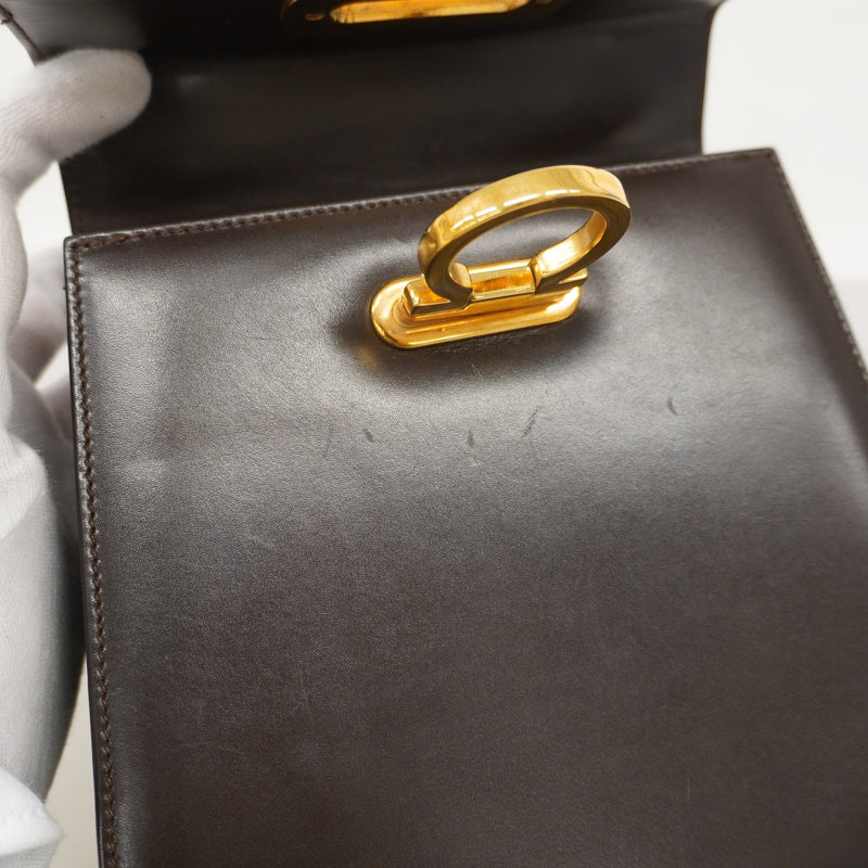 Salvatore Ferragamoハンドバッグ　ゴールド金具 5me6594】サルヴァトーレフェラガモ ハンドバッグ ガンチーニ