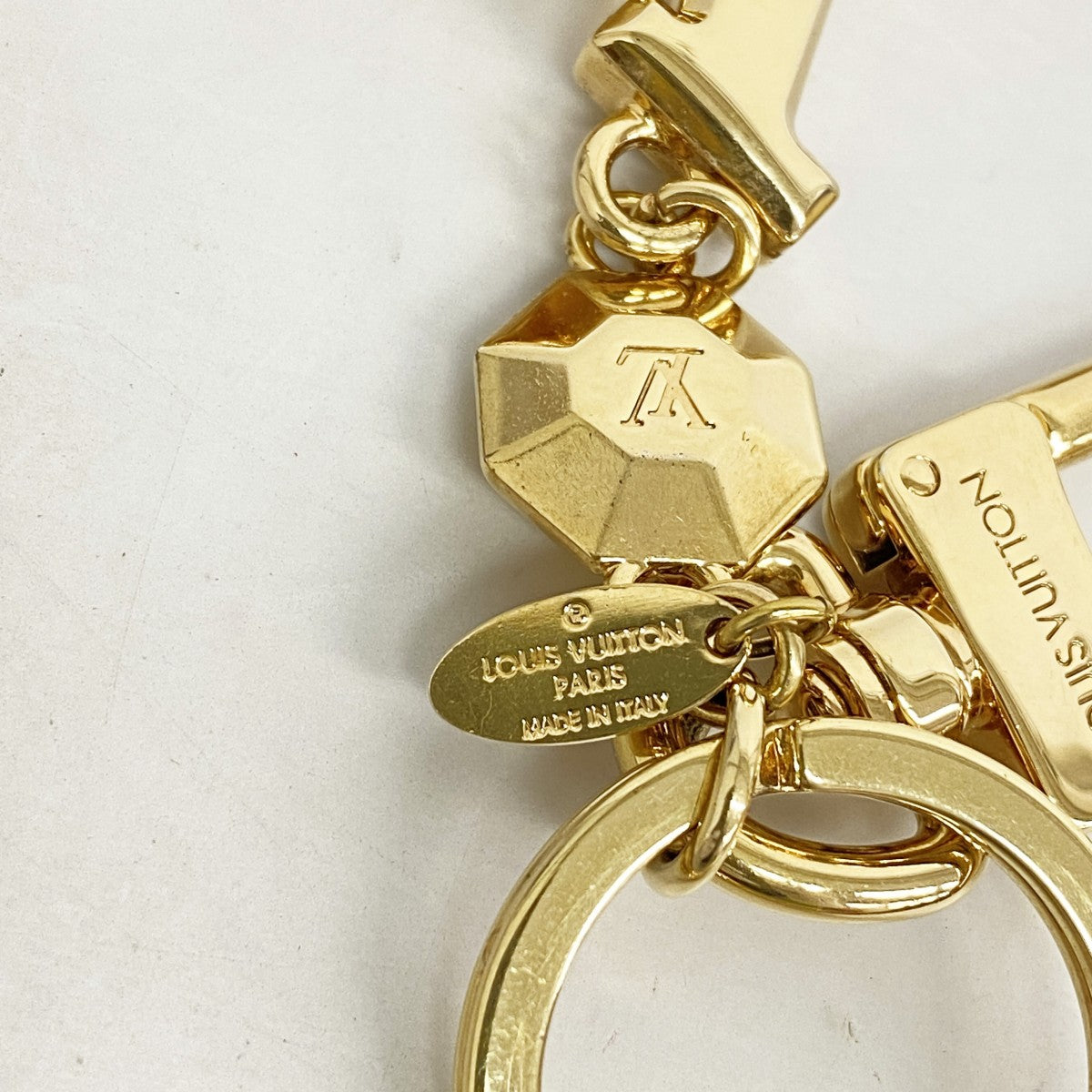 5ob0186】ルイヴィトン キーホルダー ポルトクレ LVファセット M65216