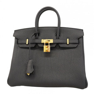 ★SALE【5ob0441-g-h】エルメス ハンドバッグ バーキン25 トゴ ブラック ゴールド金具 K刻印【中古】レディース