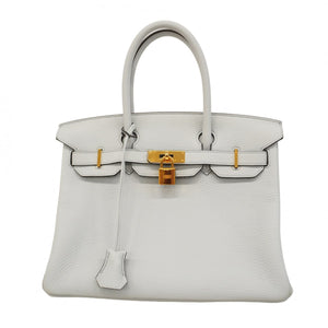 ★SALE【5ob0442-g-h】エルメス ハンドバッグ バーキン30 トゴ ブルーペール ゴールド金具 Z刻印【中古】レディース