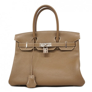 ★在庫処分★最終価格★SALE【5ob0446-h】エルメス ハンドバッグ バーキン30 トリヨンクレマンス エトゥープ シルバー金具 C刻印【中古】レディース