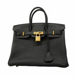 ★SALE【5ob1102-1-h-g】エルメス ハンドバッグ バーキン25 トゴ ブラック ゴールド金具 Y刻印【中古】レディース