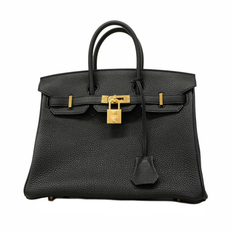 ★SALE【5ob1102-1-h-g】エルメス ハンドバッグ バーキン25 トゴ ブラック ゴールド金具 Y刻印【中古】レディース