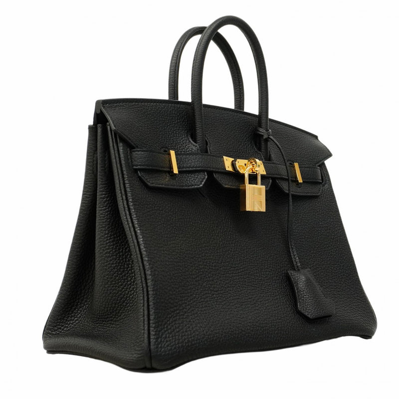 ★SALE【5ob1102-1-h-g】エルメス ハンドバッグ バーキン25 トゴ ブラック ゴールド金具 Y刻印【中古】レディース