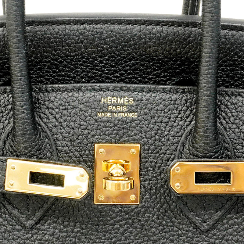 ★SALE【5ob1102-1-h-g】エルメス ハンドバッグ バーキン25 トゴ ブラック ゴールド金具 Y刻印【中古】レディース