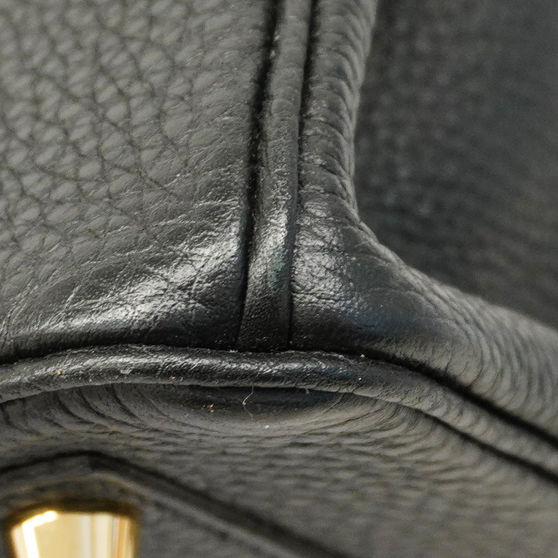 ★SALE【5ob1102-1-h-g】エルメス ハンドバッグ バーキン25 トゴ ブラック ゴールド金具 Y刻印【中古】レディース