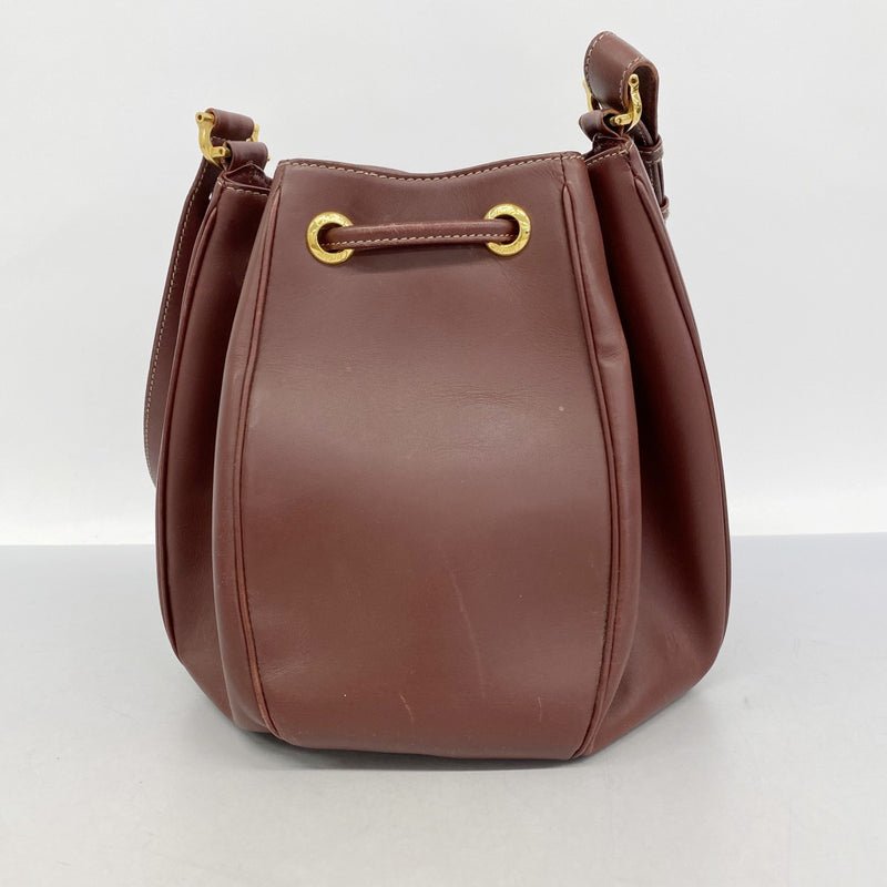 5ob1102】カルティエ ショルダーバッグ マスト レザー ボルドー