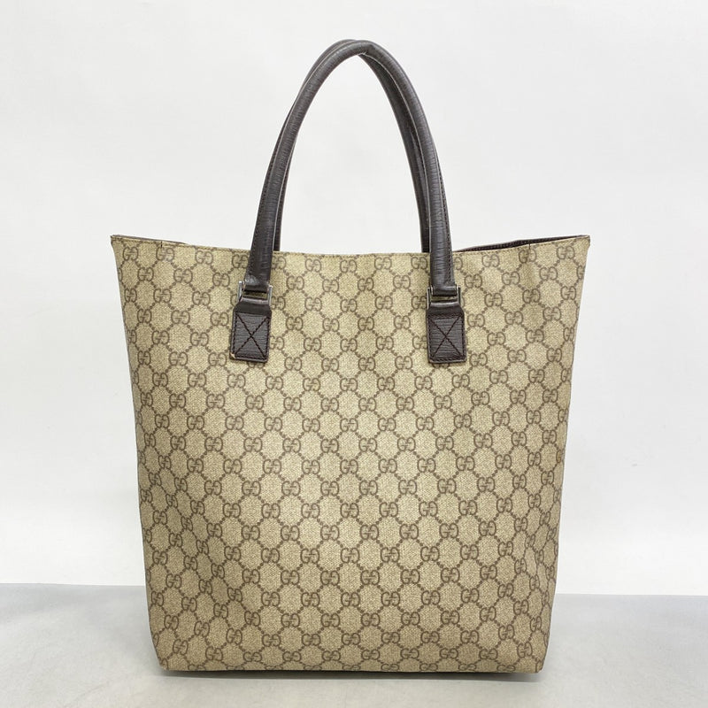 5ob1183】グッチ トートバッグ GGスプリーム 131220 PVC ベージュ