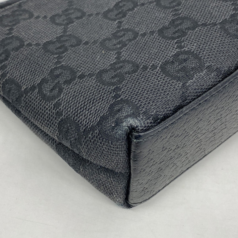 5ob1193】グッチ ポーチ GGキャンバス 115237 キャンバス ブラック