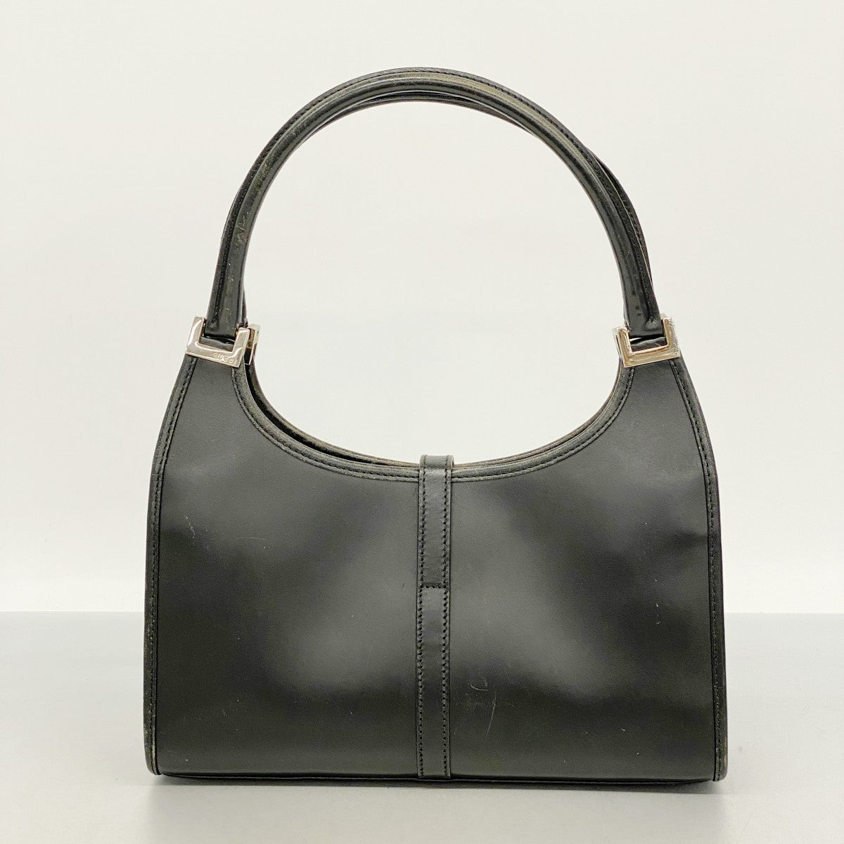 5ob1195】グッチ ハンドバッグ ジャッキー 002 1068 レザー ブラック