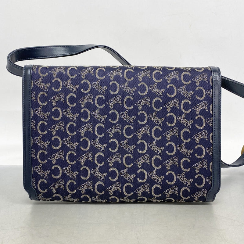 美品 セリーヌ 馬車金具 ショルダーバッグ 車輪 Cサルキー 総柄 ブラック 美品 セリーヌ 馬車金具 ショルダーバッグ 車輪 Cサルキー 総柄