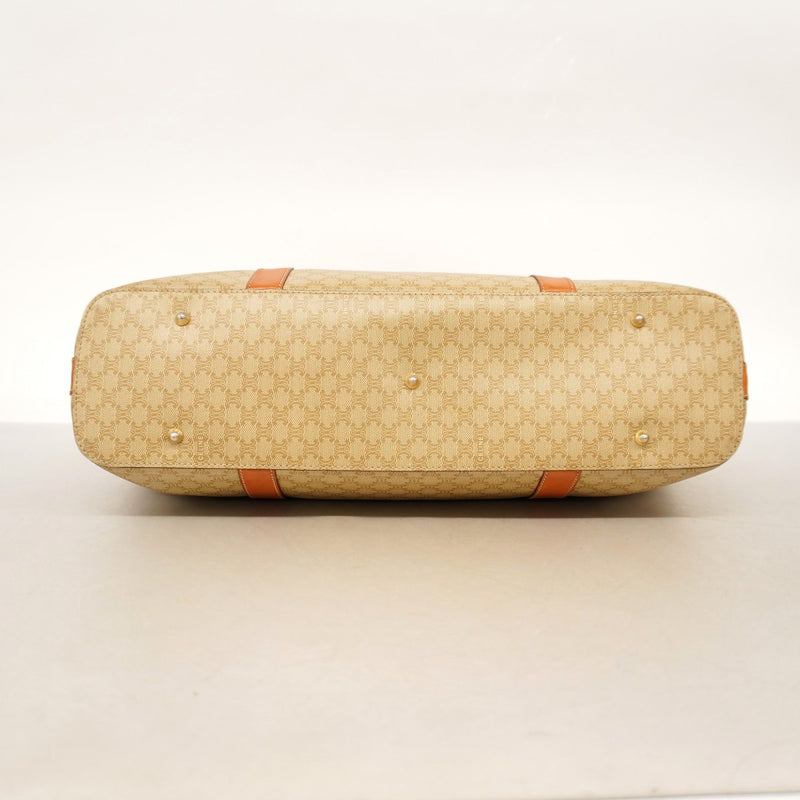 5oc1426】セリーヌ トートバッグ マカダム PVC ベージュ ブラウン