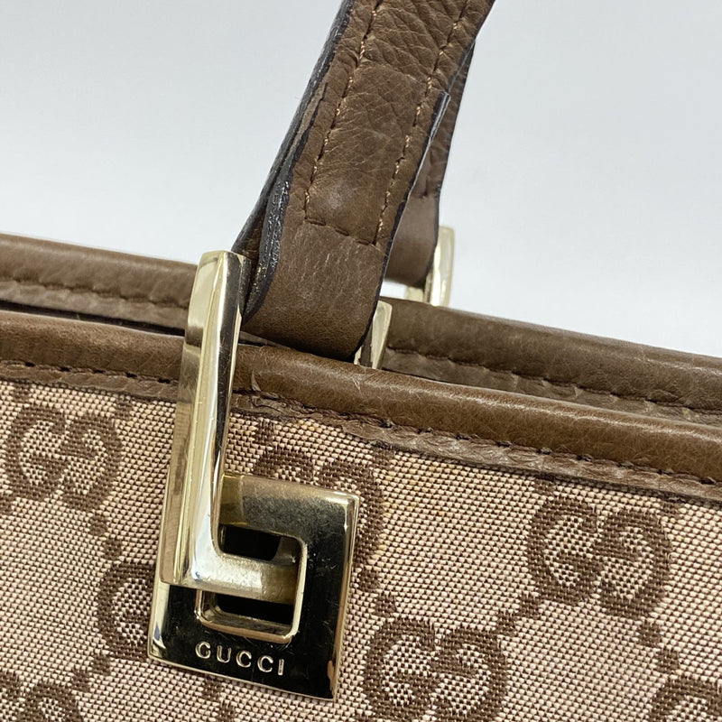 GUCCI グッチ　ゴールド　トートバッグ GUCCI トートバッグ GG柄 ゴールド金具 キャンバス レザー