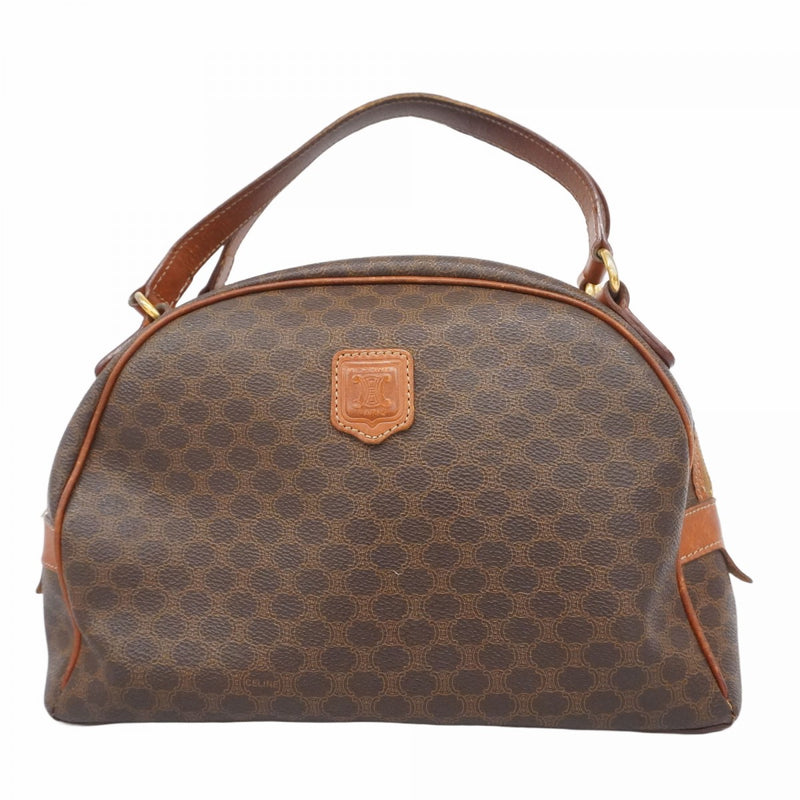 CELINE セリーヌ ハンドバッグ マカダム 自立タイプ PVC 楽天市場】セリーヌ マカダム ハンドバッグ ブラウン PVC レザー