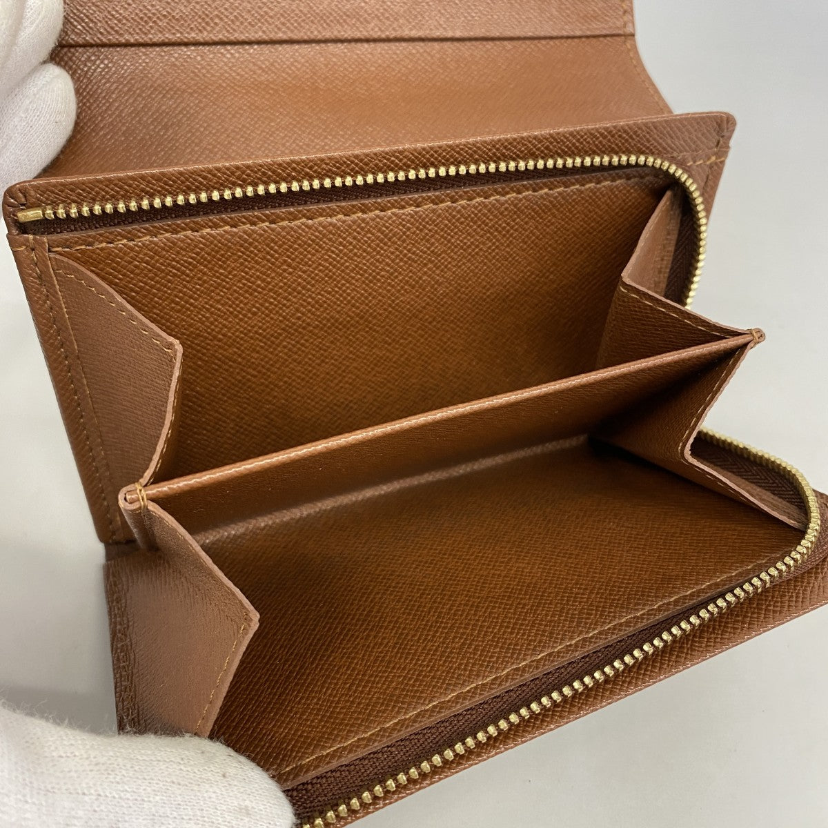 5oc2615】ルイヴィトン 財布 モノグラム ポルトモネビエトレゾール