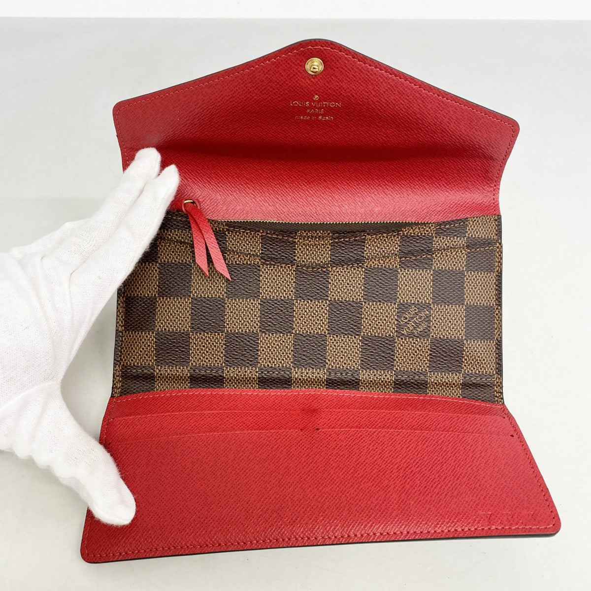 5oc2654】ルイヴィトン 三つ折り長財布 ダミエ ポルトフォイユ